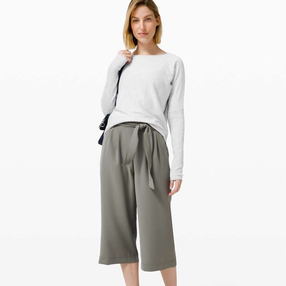 Lululemon Take it All In Sweater Heathered Core Ultra Light Grey Size L